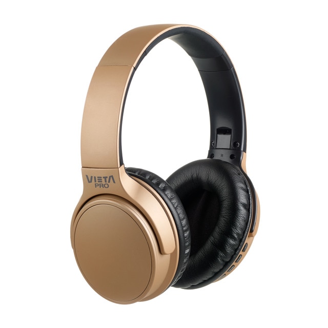 Auriculares de diadema Vieta Pro Way VHP-BT190MO Dorado Bluetooth con Radio FM con micrófono