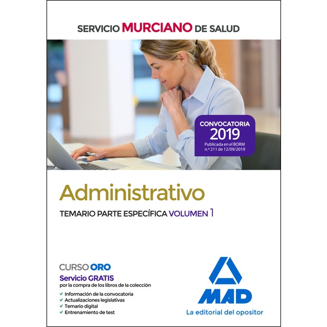 Administrativo del servicio murciano de salud. Temario parte general y test