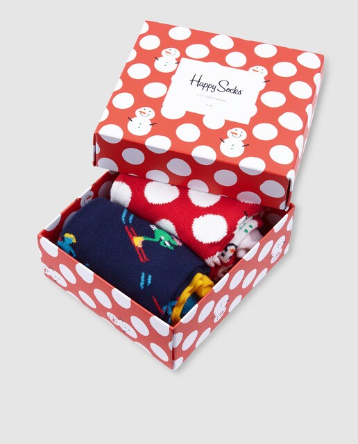 Caja de dos pares de calcetines motivos navideños