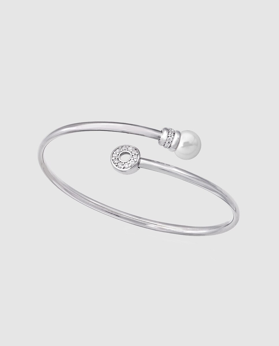 Imagem 0 de Pulseira Alina de Prata com Pérola e Zircónias