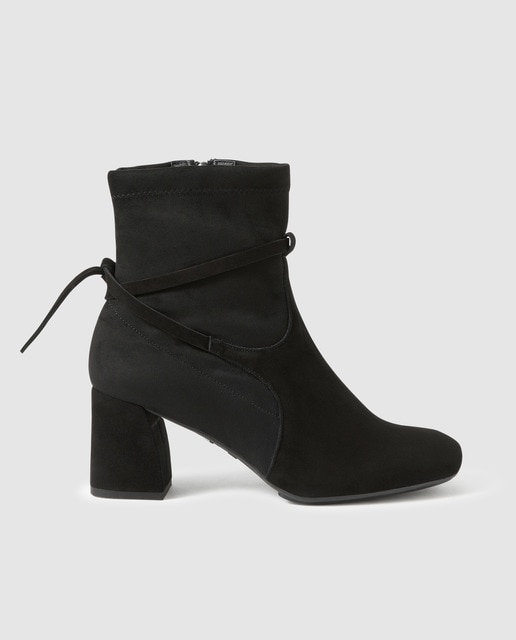 Botas de mulher Dansi pretas em pele