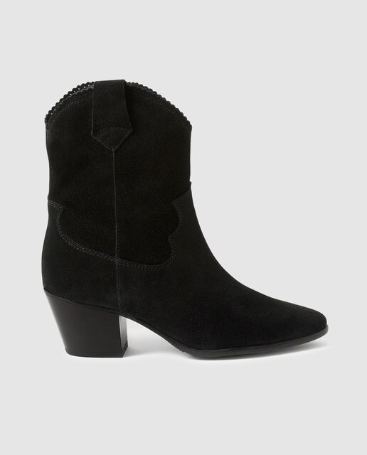 Botins de mulher Pedro Miralles em pele pretos