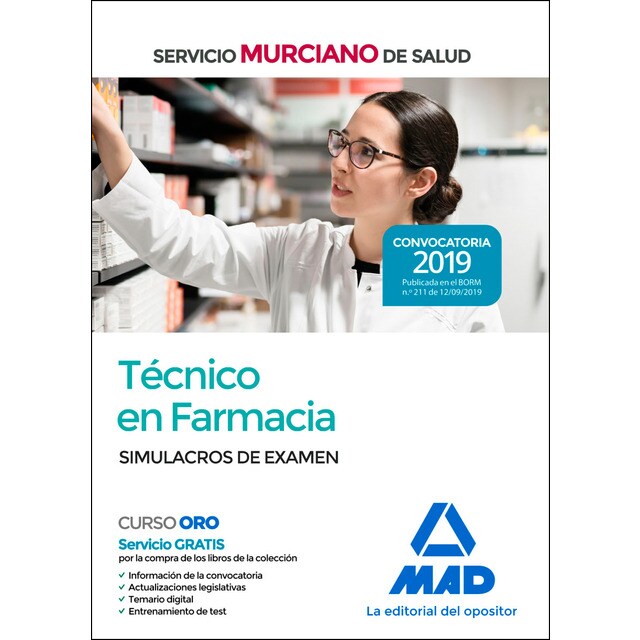 Técnico en farmacia del servicio murciano de salud. Simulacros de examen