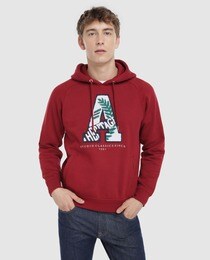 sudadera reebok classic hombre rojas
