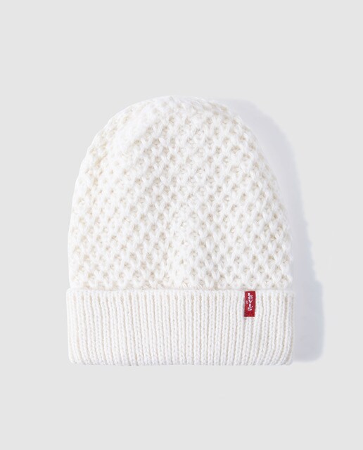 Levi's women's cream knitted hat 