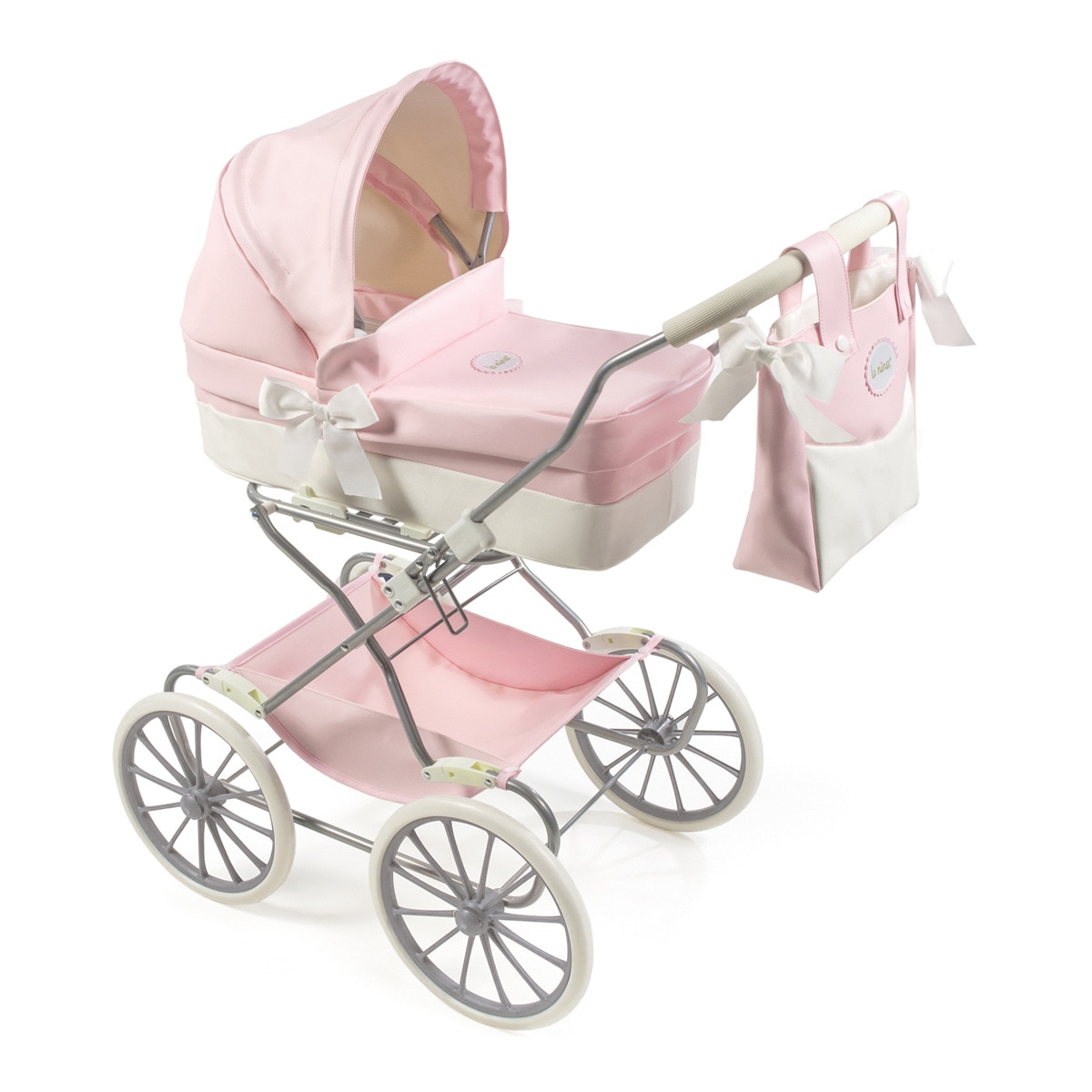 La Nina Cochecito muñecas color rosa 65048 cuco rosablanco polipiel carrito de