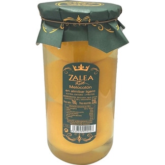 ZALEA Real melocotón en almíbar lígero extra entero 3 piezas frasco 330 g neto escurrido