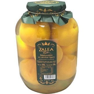 ZALEA Real melocotón en almíbar lígero extra entero galon 1260 g neto escurrido