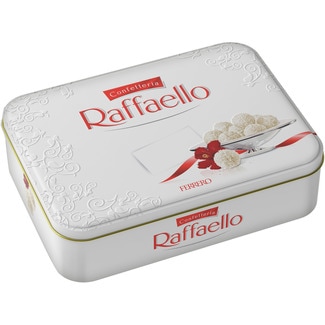 FERRERO RAFFAELLO bombones crujientes de coco y almendra 30 unidades en lata 306 g