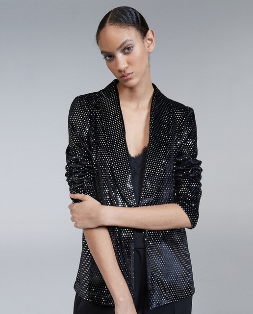 Blazer de mujer con brillos en color negro · Sfera · Moda · El Corte Inglés