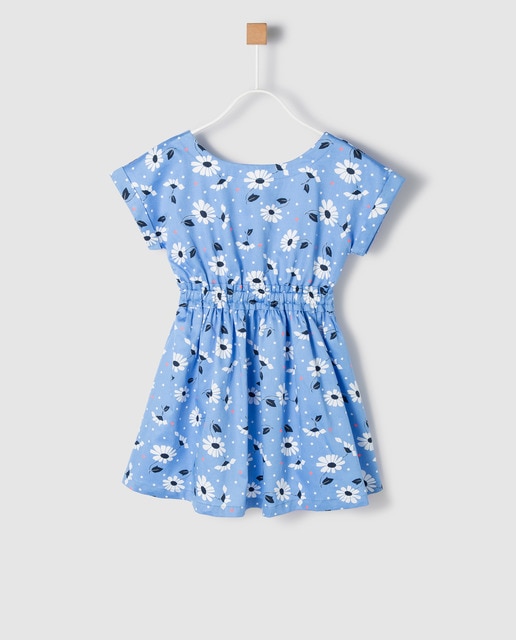 pale blue polka dot dress