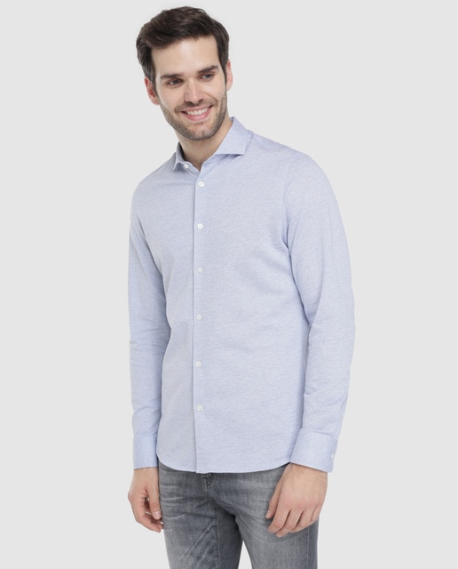 camisa de punto hombre