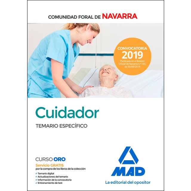 Cuidador de la administración de la comunidad foral de navarra. Test del temario específico
