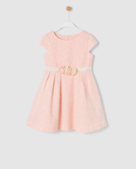 girls pink floral dress