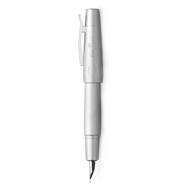 Pluma Estilográfica e-motion Faber Castell Pure Silver.