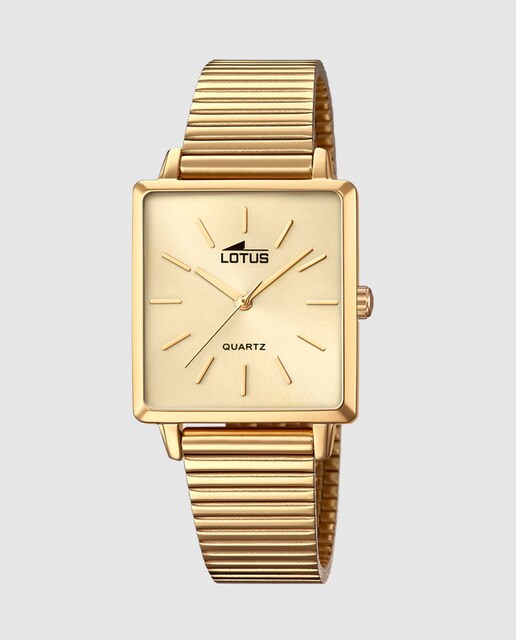 Reloj de mujer Lotus Tendy 187161 de acero dorado · Lotus LOTUS. Reloj Trendy Oro con Esfera Cuadrada y Pulsera de