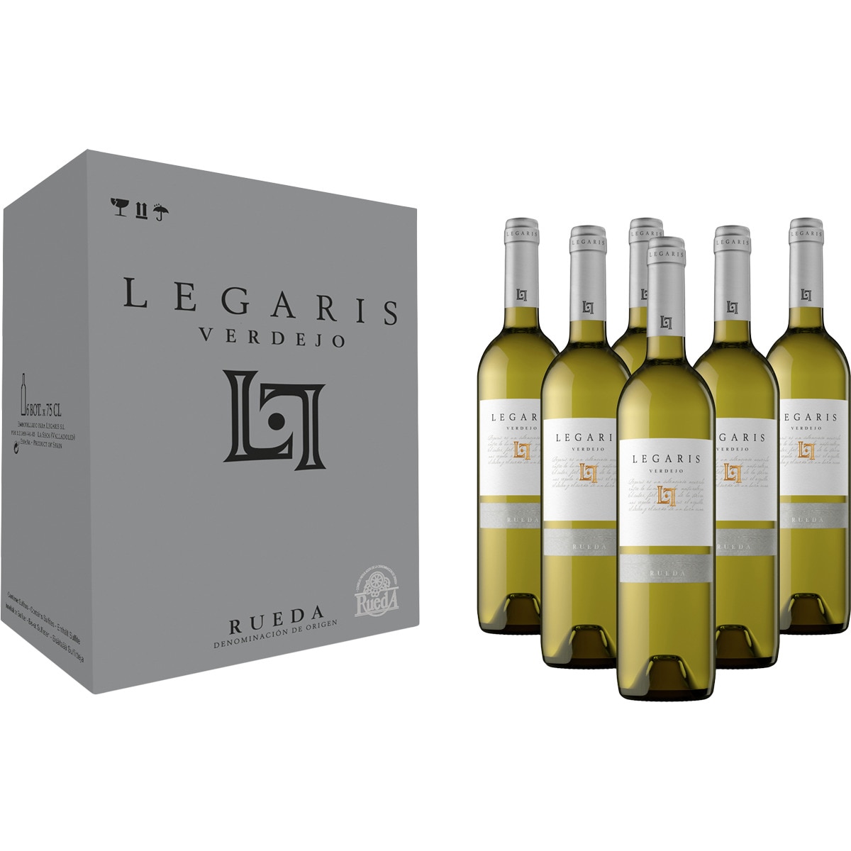 Vino Blanco Verdejo Do Rueda Caja 6 Botellas 75 Cl · Legaris · Supermercado El Corte Inglés El 9561