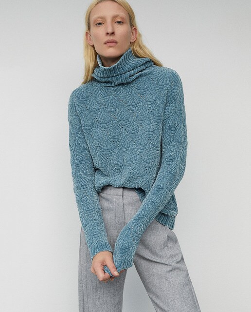 Women's chenille turtleneck sweater Clearance