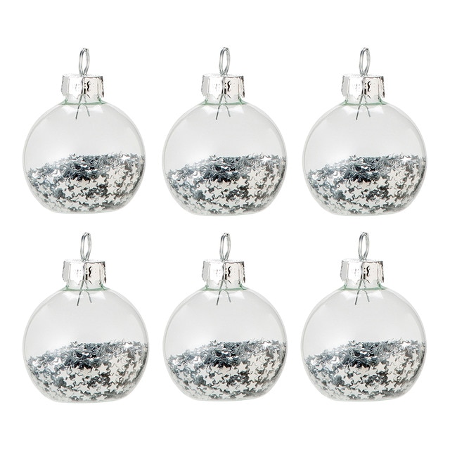 El Corte Ingles Set Of 6 Silver Christmas Bauble Table Markers