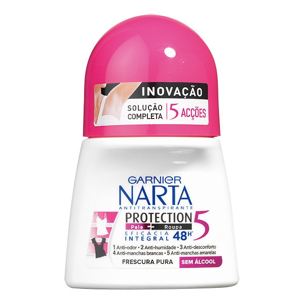 Desodorizante Protection 5 Roll-On embalagem 50 ml