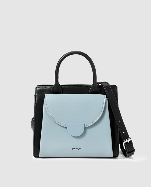 Bolso de mano Jo & Mr. Joe bicolor en negro y azul