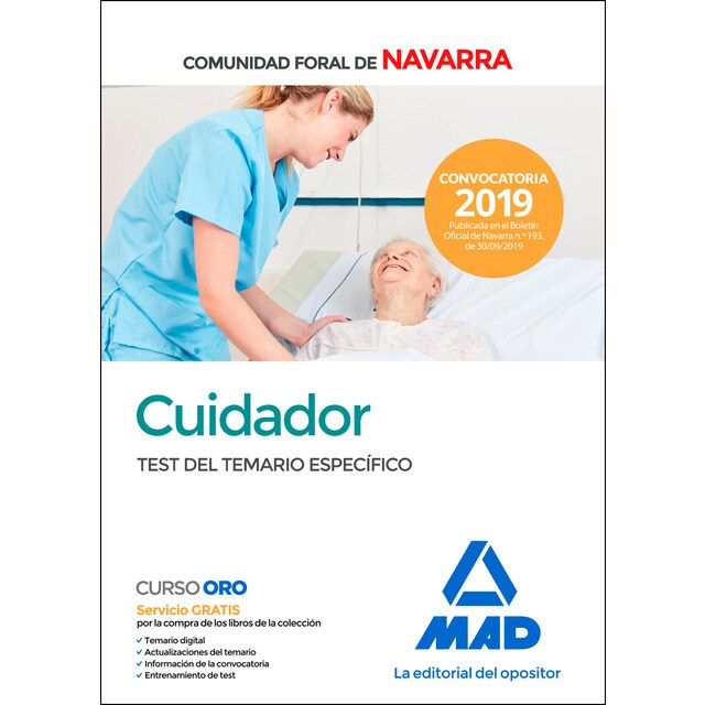 Cuidador de la administración de la comunidad foral de navarra. Test del temario específico