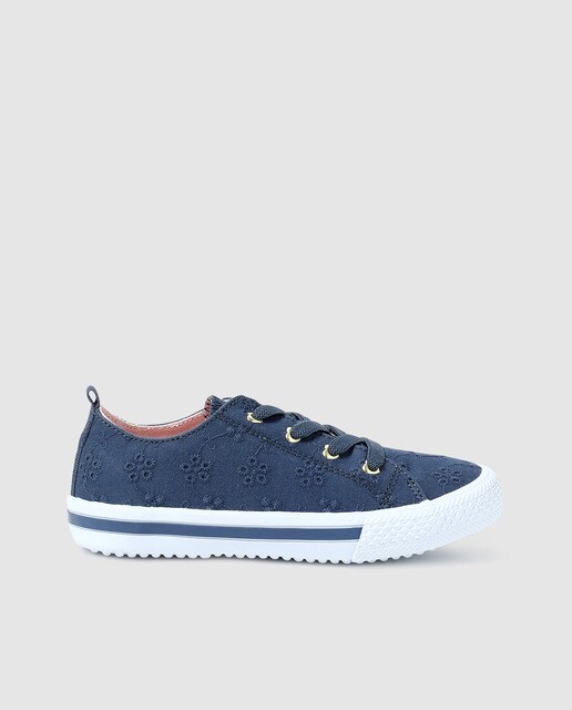 blue canvas trainers womens