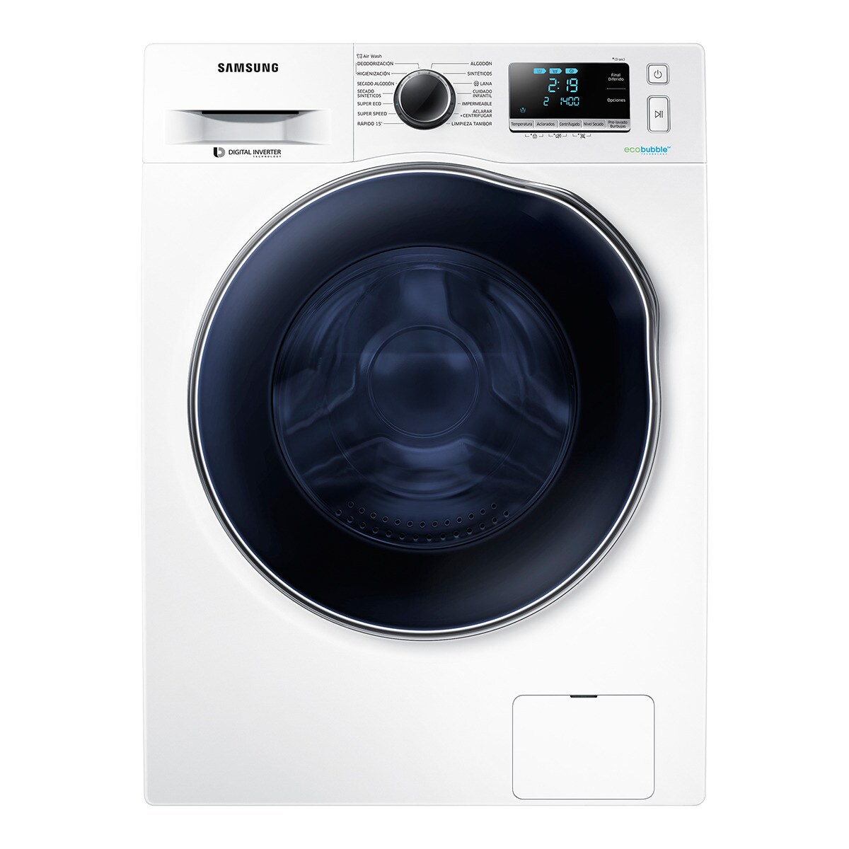 Lavadora secadora Samsung WD80J6A10AW/EC de 8 Kg y 1400 rpm