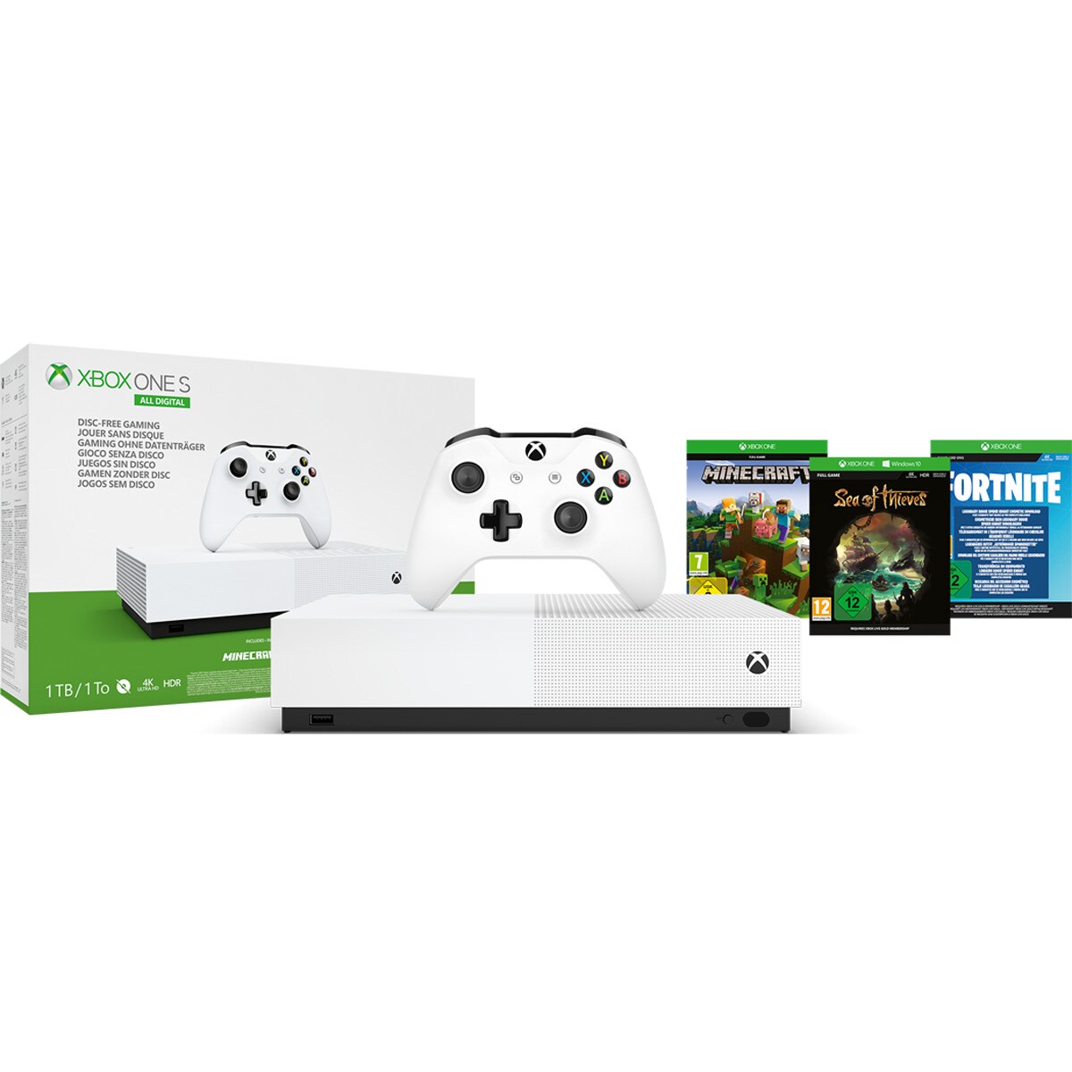 Consola Xbox One S 1 TB All-Digital Edition Refresh + 3 Juegos