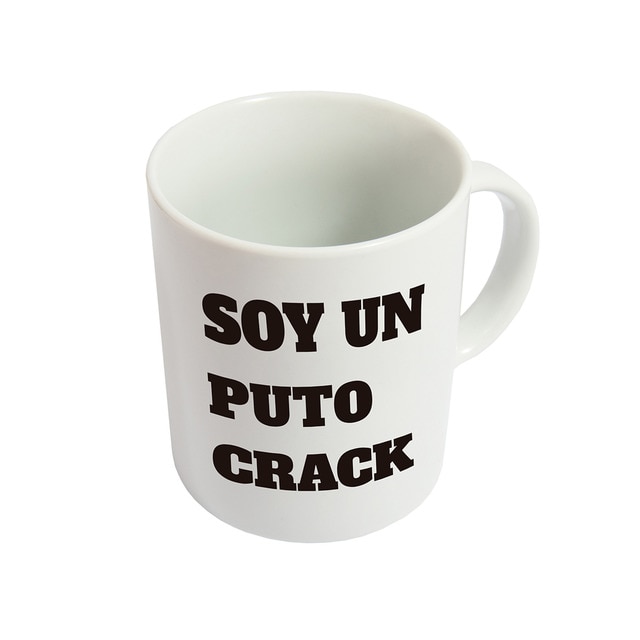 Taza Fisura Soy un Puto Crack Blanco.