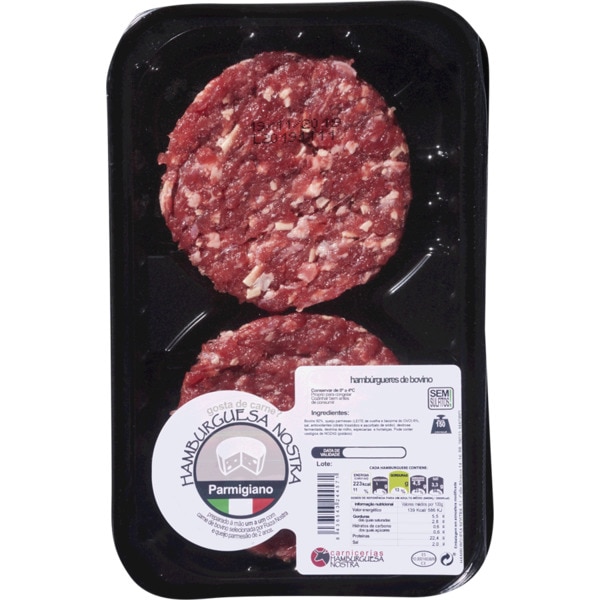 Hambúrgueres de Bovino Parmigiano 2 Unidades embalagem 300 g