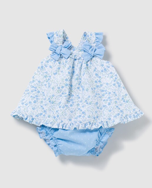 baby girl blue floral dress