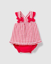 red and white gingham dress
