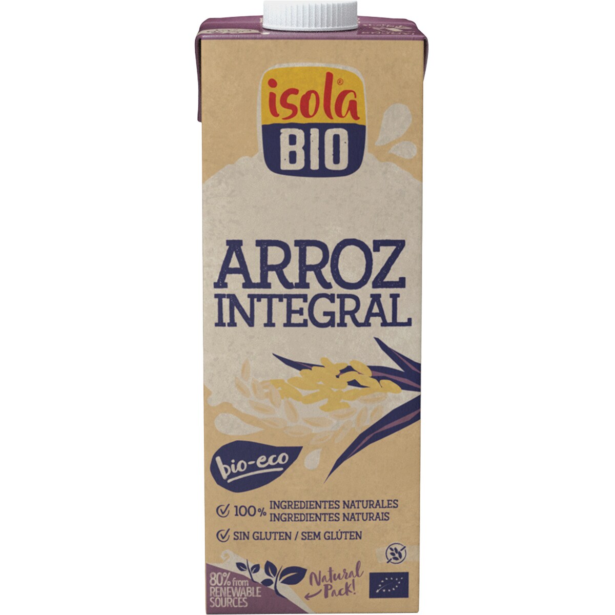 Comprar Bebida De Arroz Integral Ecológica Y Sin Gluten Envase 1 L · Isola Bio · Supermercado 6029