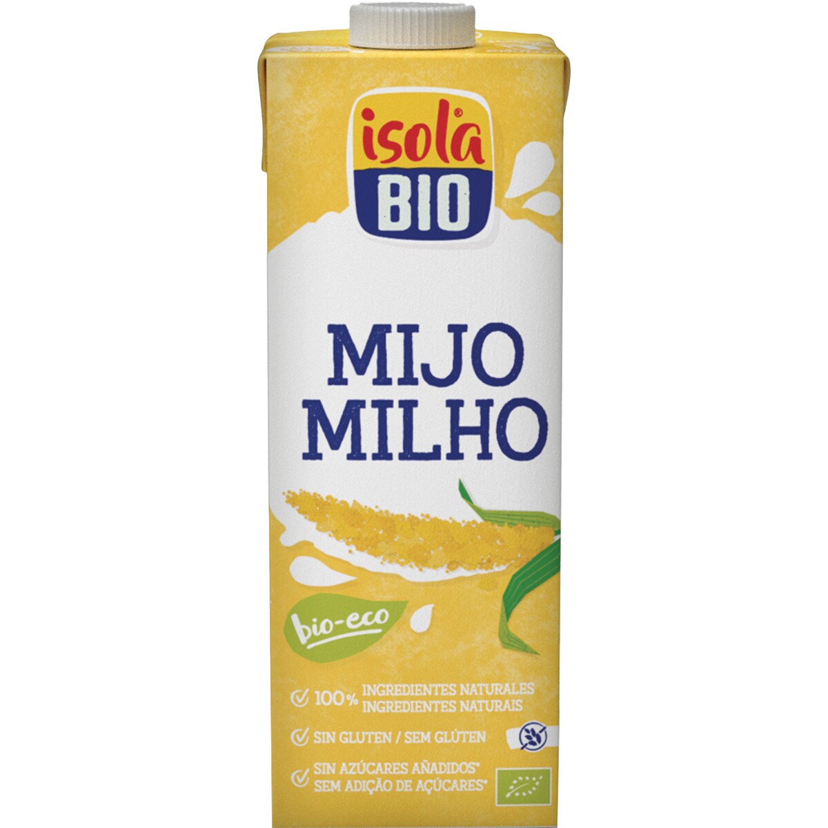 Bio organic millet drink, sugarfree and glutenfree container 1 l