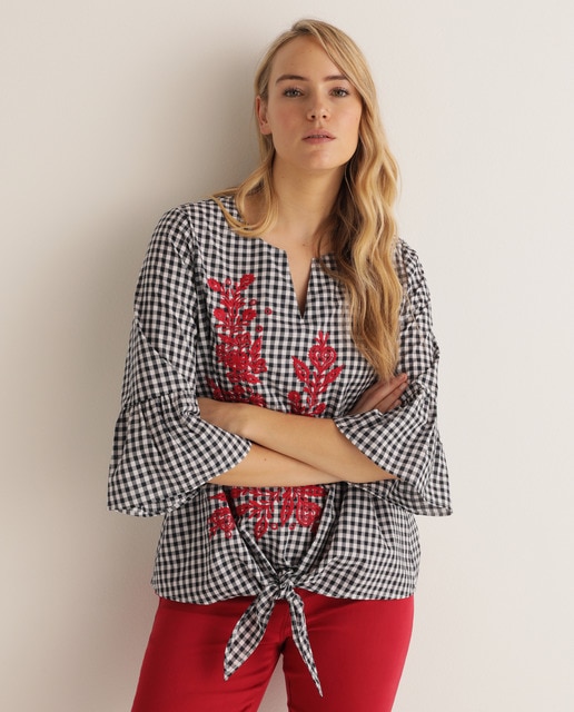 camisa cuadros vichy mujer