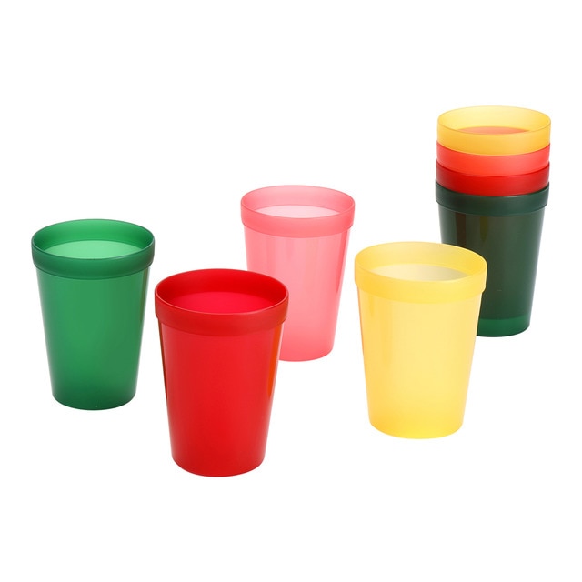 Juego de 8 vasos de agua de color Campo y Playa El Corte Inglés