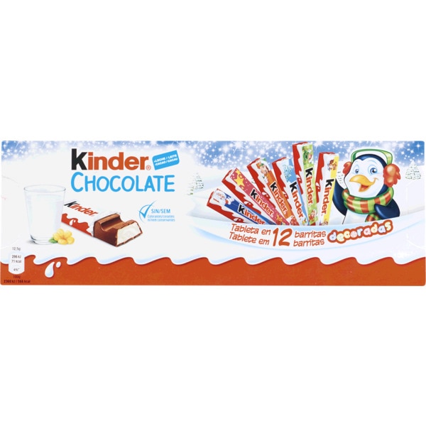 Chocolate de Leite 12 Unidades embalagem 150 g