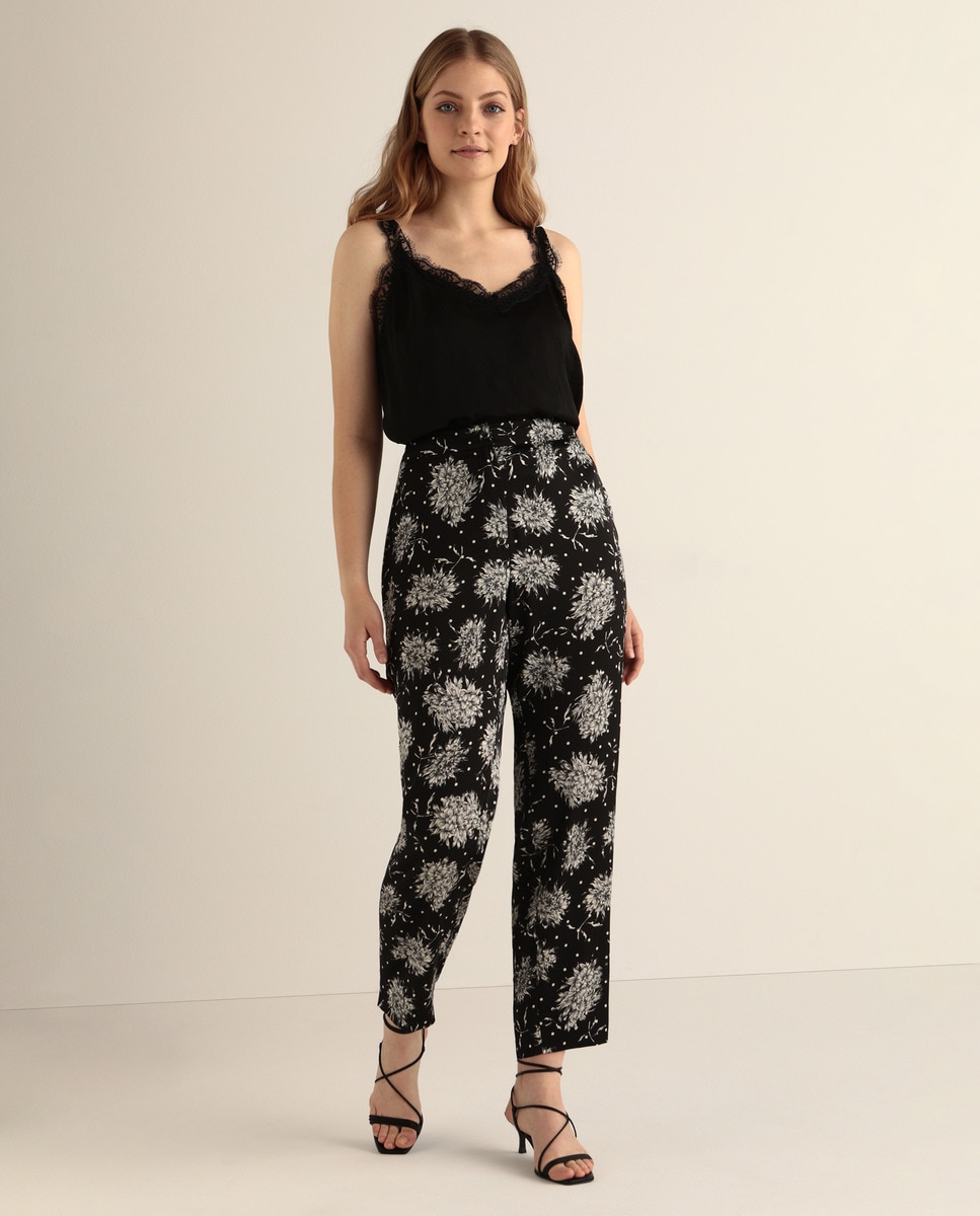 Wyongtao Décontractée Pantalons Femme Été Taille Haute Pantalons Avec