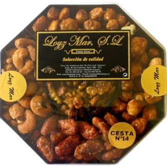 Loyz Mar Cesta Doris nº14 com Macadâmia, Amendoim, Castanha de Caju, Amêndoa Caramelizada e Noz embalagem 235 g Caramelizada