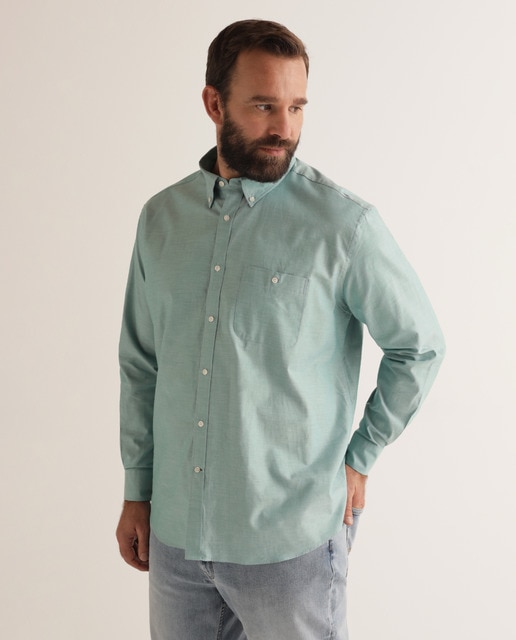 green oxford shirt mens