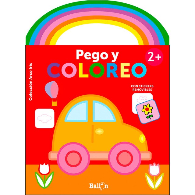Arco iris - pego y coloreo +2 coche (Tapa blanda)