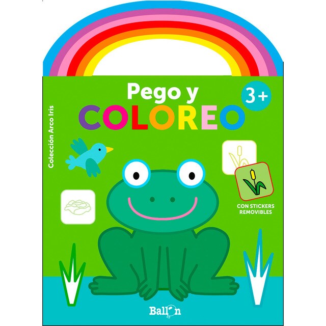 Arco iris - pego y coloreo +3 rana (Tapa blanda)