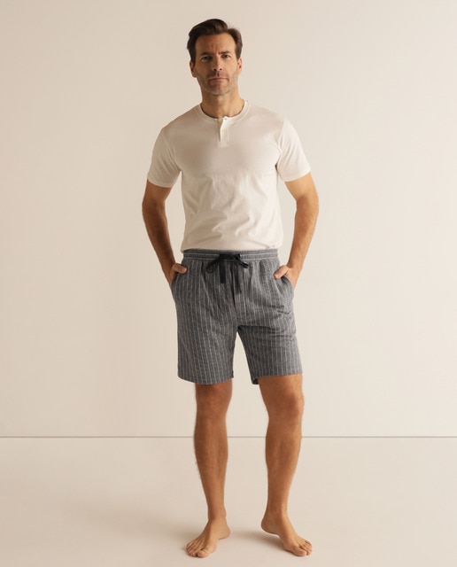 Calções de pijama azuis de homem