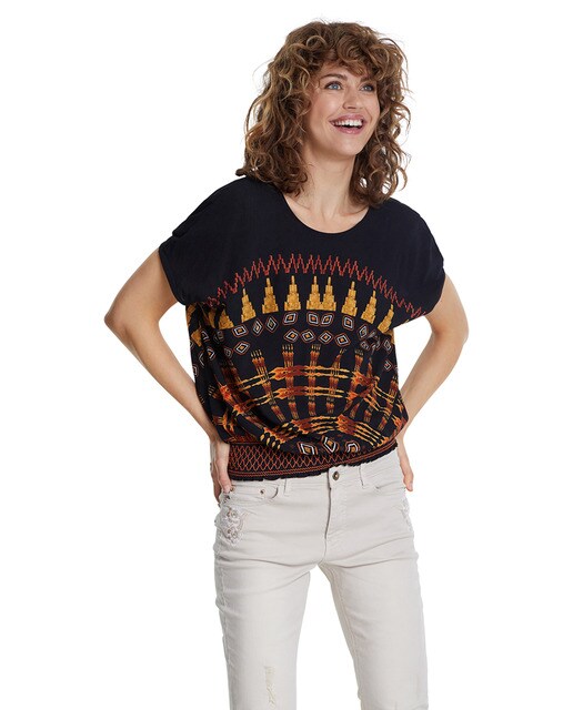 Negros · El Corte Inglés · 51 Blusa Desigual Leandra negra para mujer
