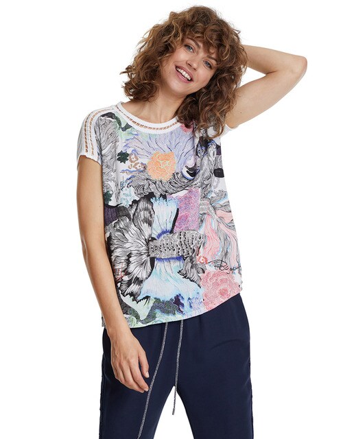 Only señora camiseta de manga corta Camisa camiseta oversize style envejecido color Mix sale