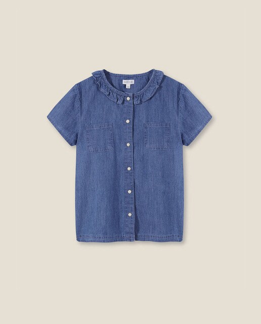 girls denim blouse