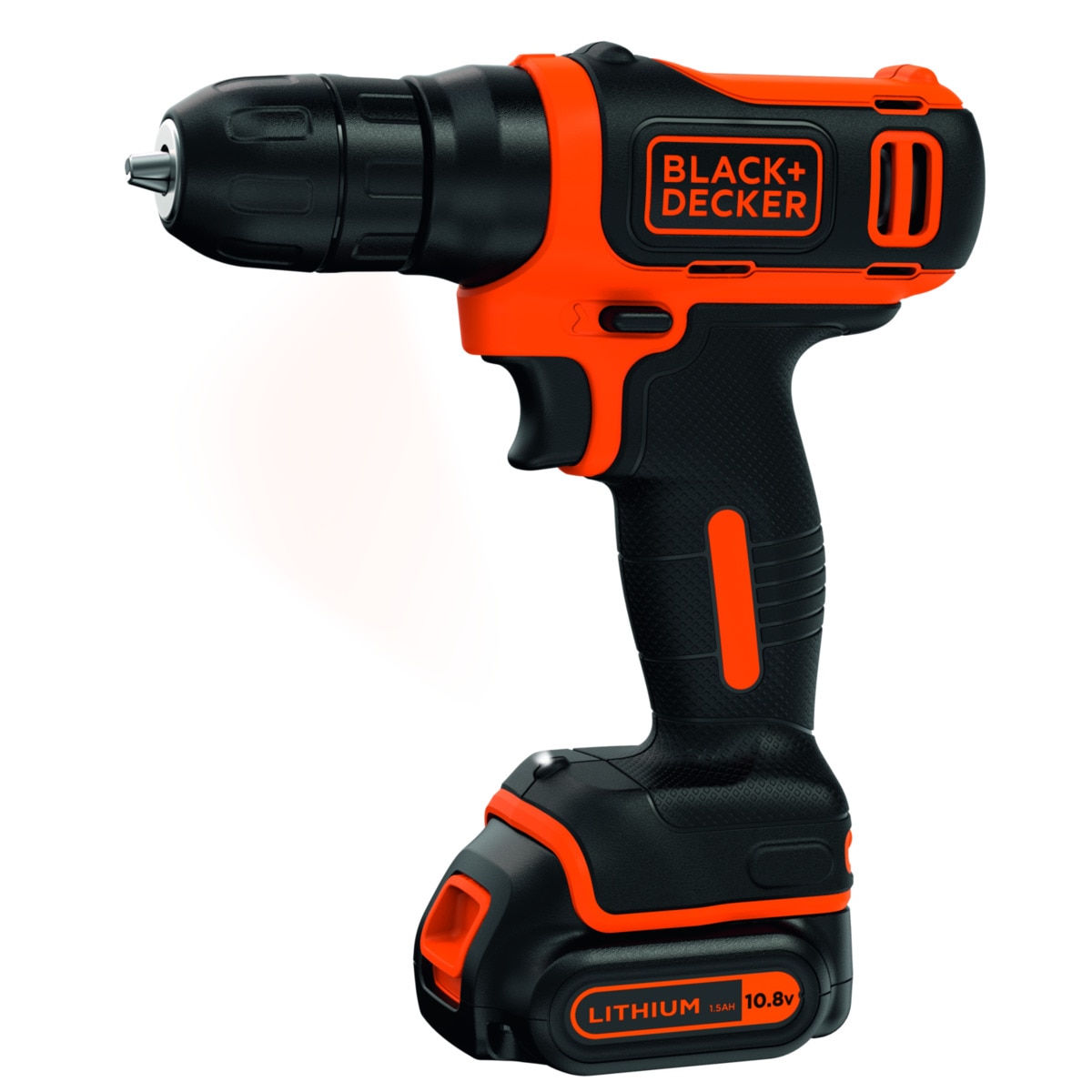 BLACK + DECKER Taladro Atornillador BDCD12 10,8V sin ajuste de par con 1 batería 1,5Ah de Litio y cargador 2A