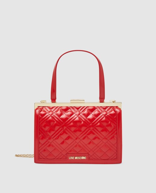 Bolso grande de flores de papel rojo