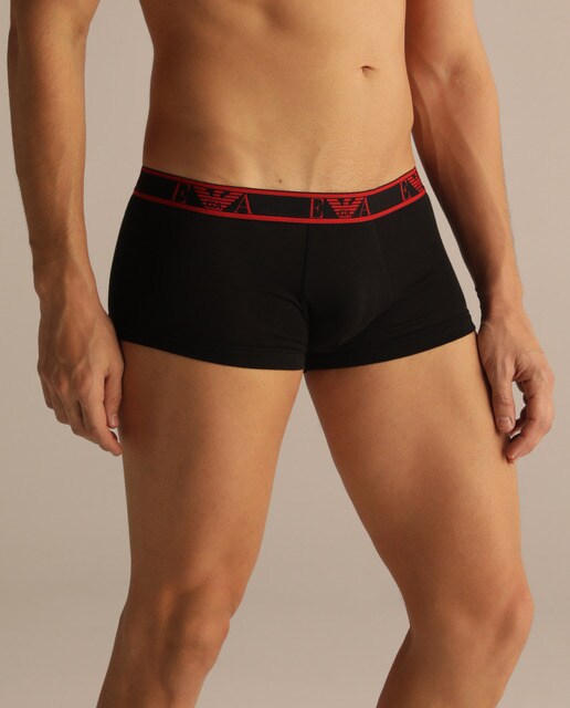 Pack de três boxers de malha pretos de homem
